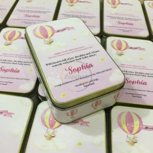 Half Kg Baby Girl Announcement Sweet Tin Box