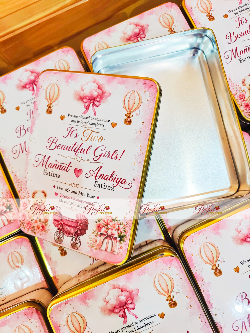 baby girl 1 kg sweet tin box