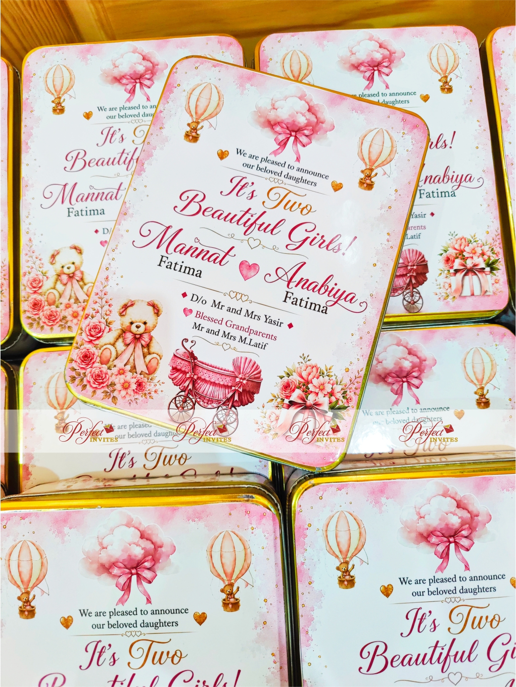 baby girl 1 kg sweet tin box1